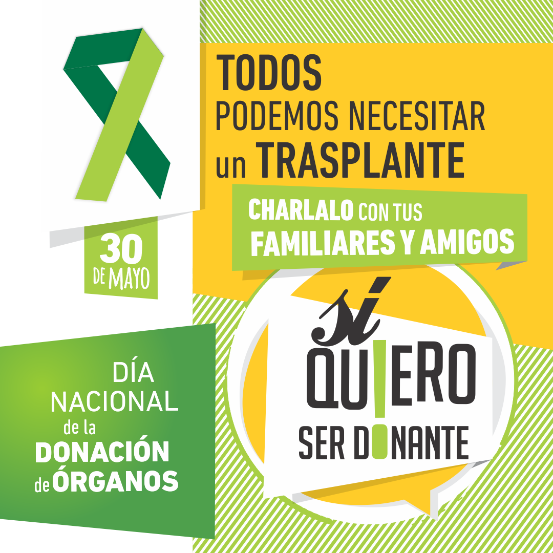 HOY es el Día Nacional de la Donación de Órganos. Sumate! Por todos los que esperan un trasplante digamos #SiQuieroSerDonante #SoyDonante