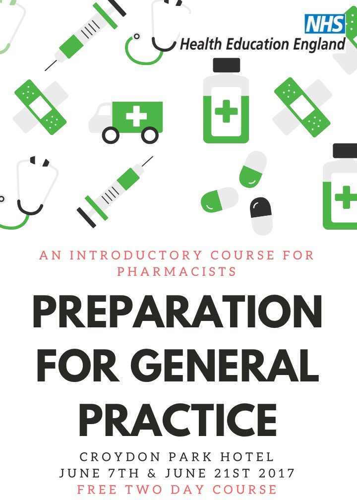Gupinder's tweet photo. @HEE_LaSEPharm @GL_Pharmacy @sanjaypganvir @ChambersofLDN @Its_Atif 1 space left on this free prep for GP practice course! Sign up now via https://t.co/TZqaKOqnZT #GPPharmacists https://t.co/nDZhwKCPyi
