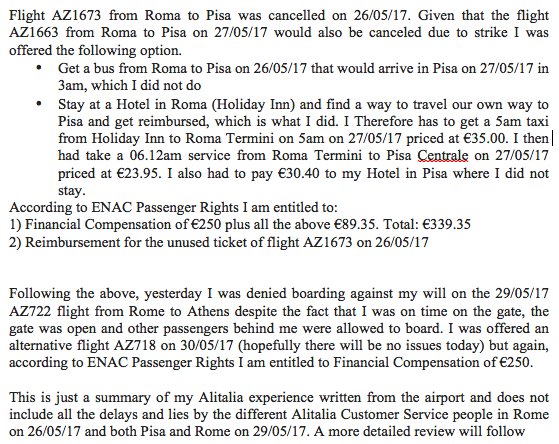 My experience with <a href="/Alitalia/">Alitalia</a>! #badservice #travel #holidays #alitaliasucks #airlines