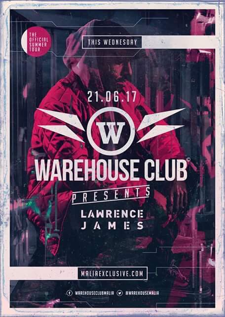 warehouse_malia's tweet photo. WAREHOUSE PRESENTS @DJLawrenceJames THIS ONE IS GOING TO SHAKE THE ISLAND #Malia2017 #crete #malia17 #dj #warehouse #summer #unilife #summer https://t.co/LDqo8lVeCw