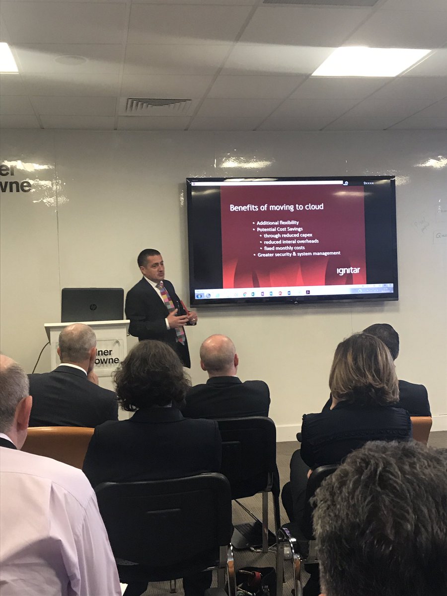 neil_byrne's tweet photo. @IgnitarSAP marketing manager Roger giving a full presentation on Ignitars cloud offering during @MilnerBrowne customer day #cloud #ignitar https://t.co/TPMcCNBBY5