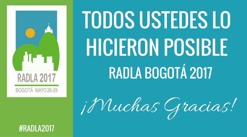 radlareunion's tweet photo. GRACIAS A TODOS POR UN RADLA INOLVIDABLE #RADLA2017 https://t.co/EoUECRSMyd