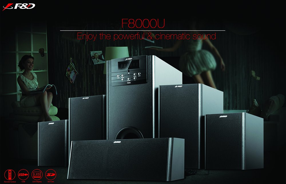 f&d f8000u 5.1 home theatre speaker