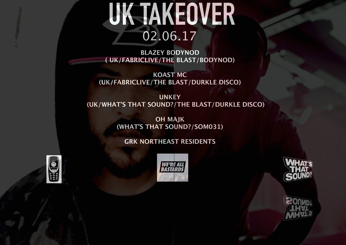 GRK_NorthEast's tweet photo. UK Takeover 02.06.17 / / Blazey Bodynod / / Koast MC
https://t.co/1cFoqBtUp2
@WhatsThatSound_ @DubstepBastards 
#grime https://t.co/5qJABjNdjv