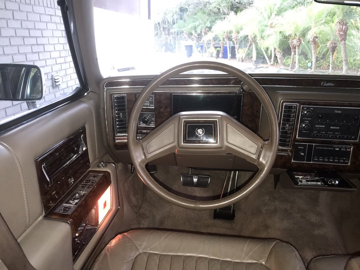 KoolRockSki's tweet photo. Selling a #Cadillac #Brougham that's 28 years old with only 43,000 original miles. If interested contact @WeBeAutos super clean! 1990 #Caddy https://t.co/FjFBo683S0