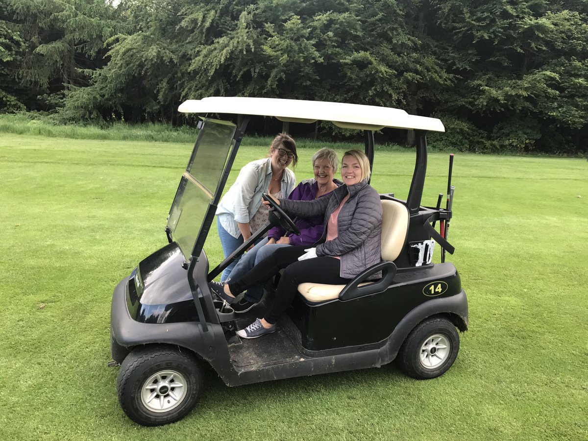 LeeMorrisroePGA's tweet photo. On the course with @StartGolfUK ladies Tuesday class. A few faces missing but having a ball in the buggies. @QHGolfAcademies @OultonGolfAcad https://t.co/MALtIS2O5h