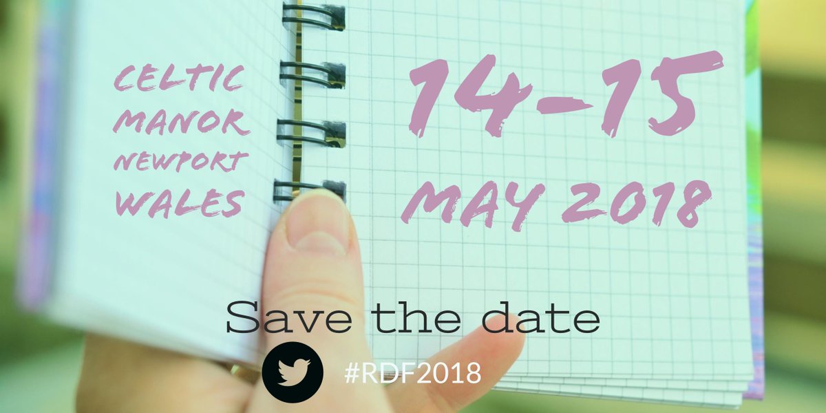 Research2note's tweet photo. Inspired by #RDF2017 Save the date for #RDF2018 14-15 May 2018 Celtic Manor Wales @NHSRDForum @HRA_Latest @ResearchWales @SDenegri @NIHRCRN https://t.co/wYsf46dufv