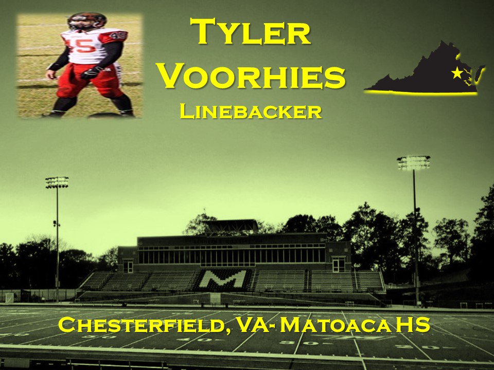 McDaniel_FB's tweet photo. An athletic LB also coming from the Richmond Area. Welcome #OnTheHill Tyler Voorhies! https://t.co/DE1SFI6zus