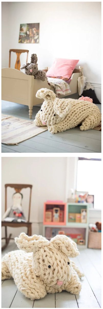 knithacker's tweet photo. Arm-Knitting, It's Quick! Just Like This Colossal Bunny Rabbit... https://t.co/XhDk5k6Nzq #armknitting #waybackhack #handmade #armknit #home https://t.co/MFbUxgsD3Y