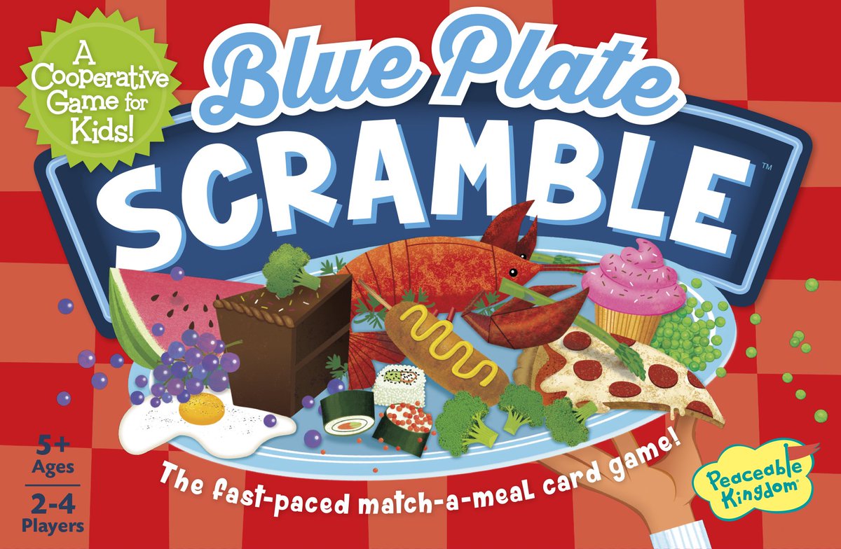 Blue Plate Scramble 🍕 #Illustration by Michael Robertson @mrobo57. Winner of @toyportfolio 2017 Gold Seal Award! #cardgames
