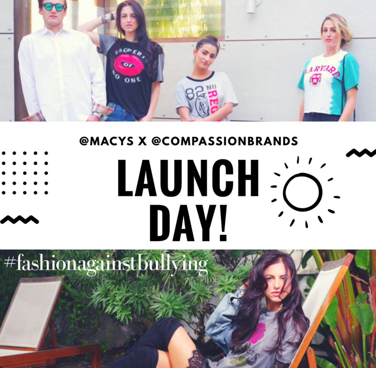 CompassionBrand's tweet photo. It's here!! 🎉🙌 We're over-the-moon to finally share with you our @CompassionBrands x @Macys #LAUNCH! Time to #party! 😜 And take tons of 📸📸📸 https://t.co/0ZFsNzG08F