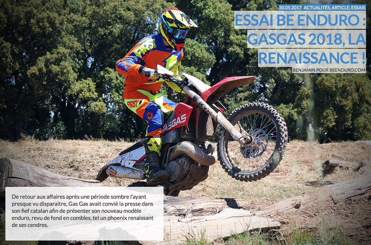 beENDURO's tweet photo. Notre premier essai de la nouvelle Gas Gas 2018 est en ligne -->  https://t.co/xFtQ39K9nA #GasGas #EC3002018 #PhoenixProject https://t.co/ny3UrLgZvb