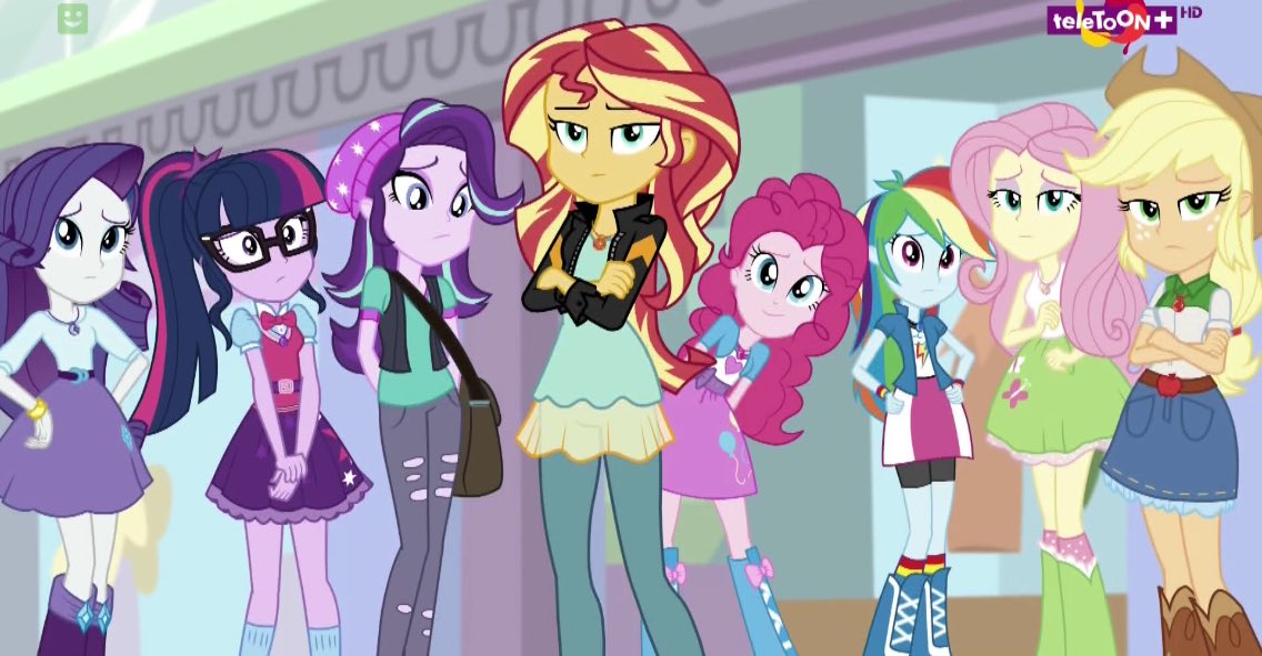 CaroMsM's tweet photo. We can guess who's the leader ...... yes the one with glasses. Easy right? ⭐️🎉🎈
#EquestriaGirls #StarlightGlimmer #SunsetShimmer #SciTwi https://t.co/tHmSVrzxDh