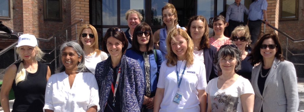 SianCMacLeod's tweet photo. Women, peace and security: women #OSCE ambassadors show support and solidarity for colleagues doing a great job for @OSCE_SMM #Ukraine https://t.co/ZyMOko0VgT