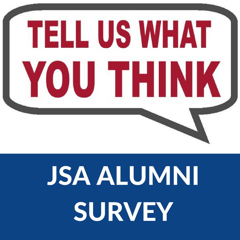 JSAAlumni's tweet photo. Our alumni are important to JSA. Tell us how JSA impacted your life. Take our alumni survey today. https://t.co/QfET98bPOU https://t.co/9OL4JtYgfQ