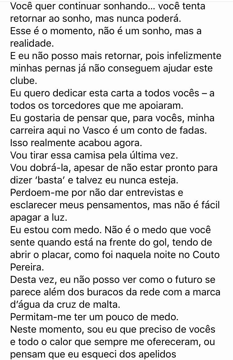 Mario Luís on Twitter "Carta de despedida do Eder Luis. Tente não se