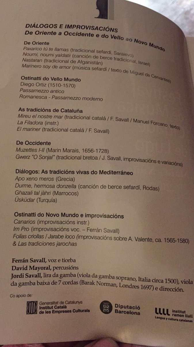 AsanchezAdela's tweet photo. Comienza en breve el concierto de Jordi Savall en el Festival de Música de Lugo con el programa Diálogos musicales. Mañana en Oviedo. https://t.co/O43AYasKu0