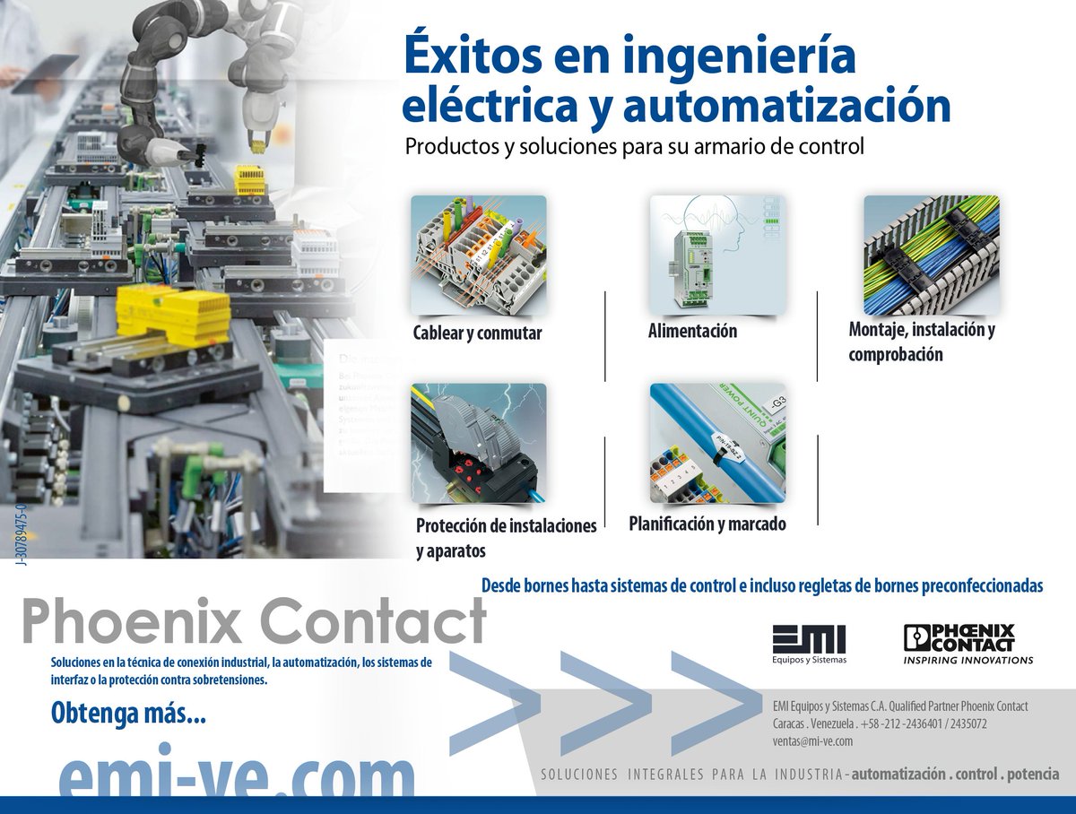 emiccs's tweet image. Highlights del 2017 I #Venezuela apuesta por la digitalización con #PhoenixContac soluciones innovadoras bit.ly/2sizXXd