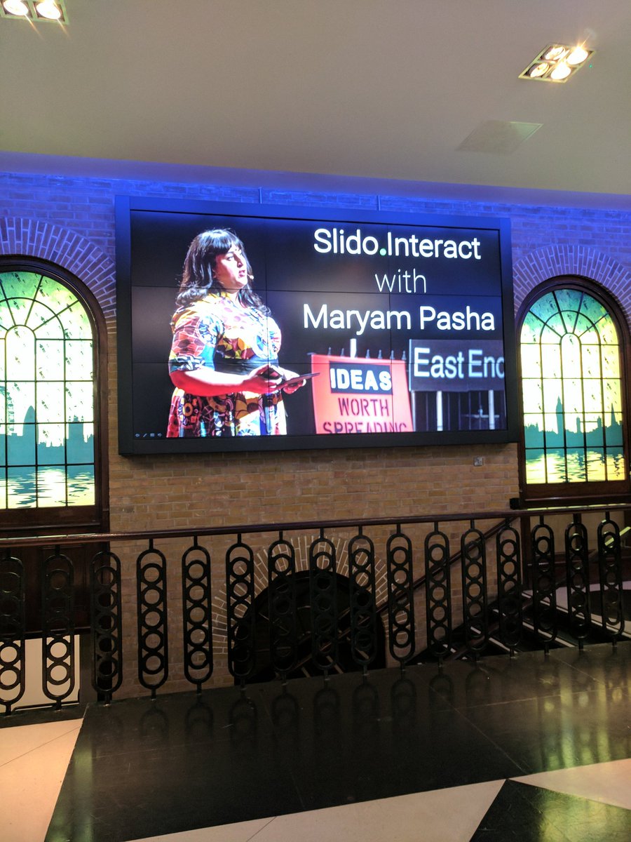 ThisIsPasha's tweet photo. Arrived for the #slidointeract to see my giant face! #nopressure π excited for tonight - thanks @Slidoapp for inviting me! https://t.co/rIKhvoSjjb