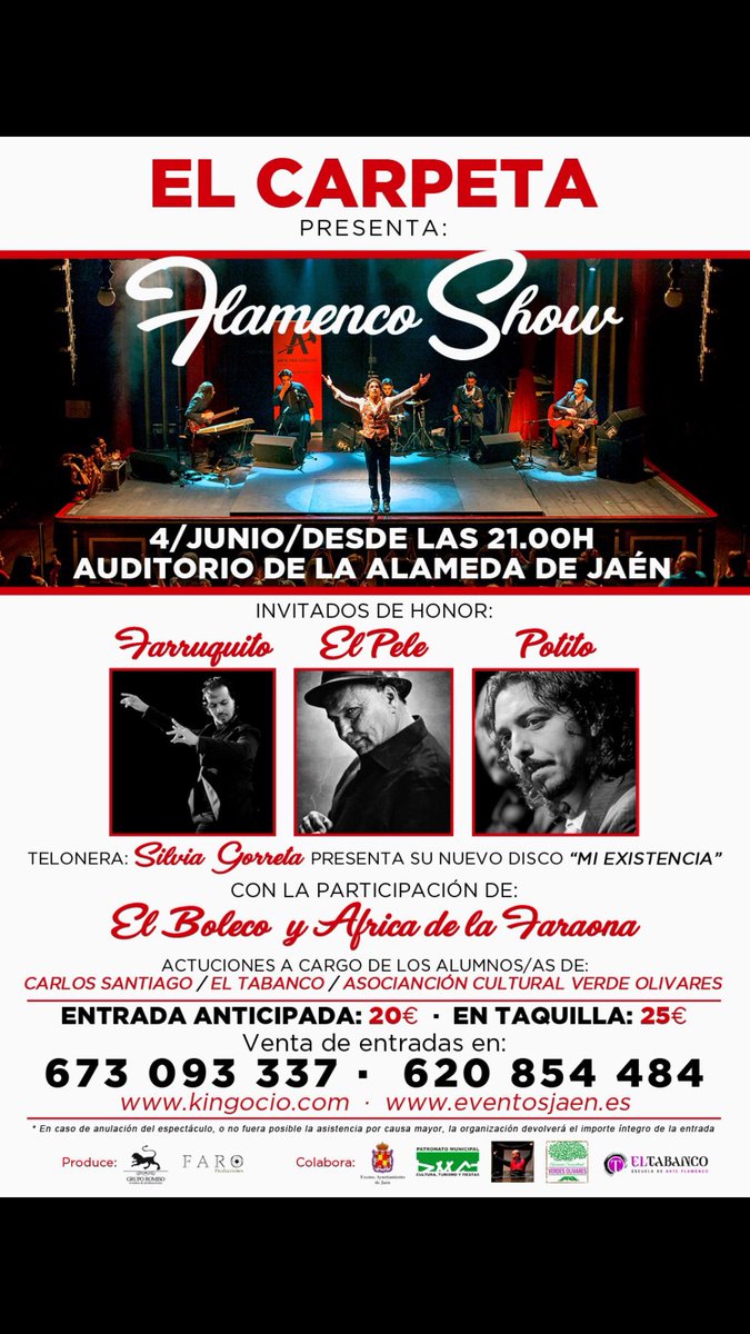 ManuelCarpeta's tweet photo. 4 de junio , concierto en Jaén , q NADIE se lo pierda mi primera vez en Jaén , VAMOS https://t.co/sg6EBRRxyp