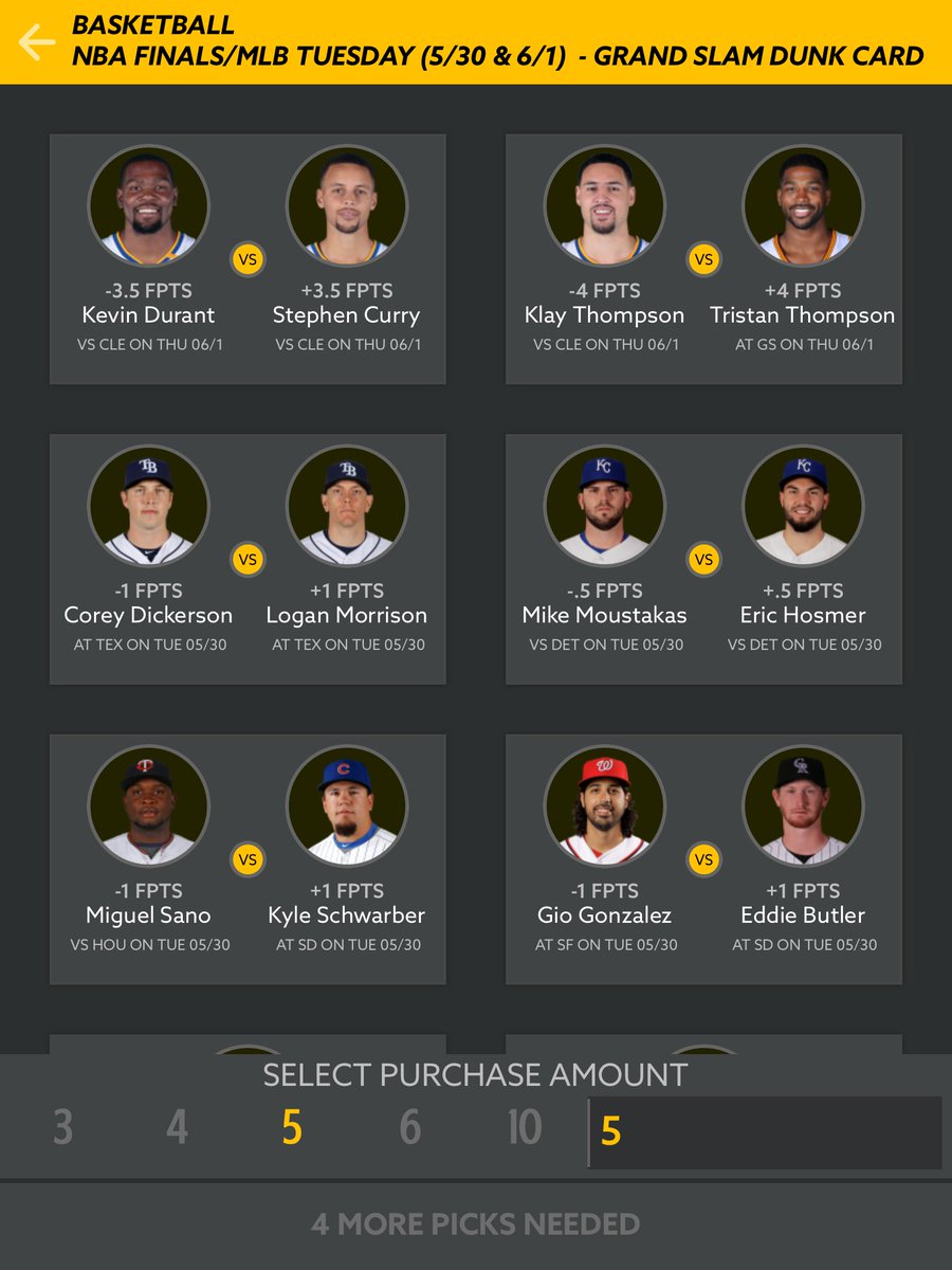 HotRoster's tweet photo. Can't wait for Thursday for the NBA Finals to start!? We can't either!! Play today's mixed sports cards to make Thursday come a bit sooner! https://t.co/qJ6qh62NZp