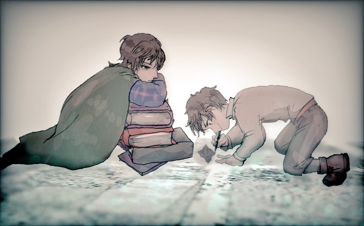 最近描いたやつ。普段優しすぎて此奴の感情は豆腐で出来てるのかな??????って思ってるけど発音にはめちゃくちゃ厳しいデンさんであった…未だにヴァッって言われる難しい?? 