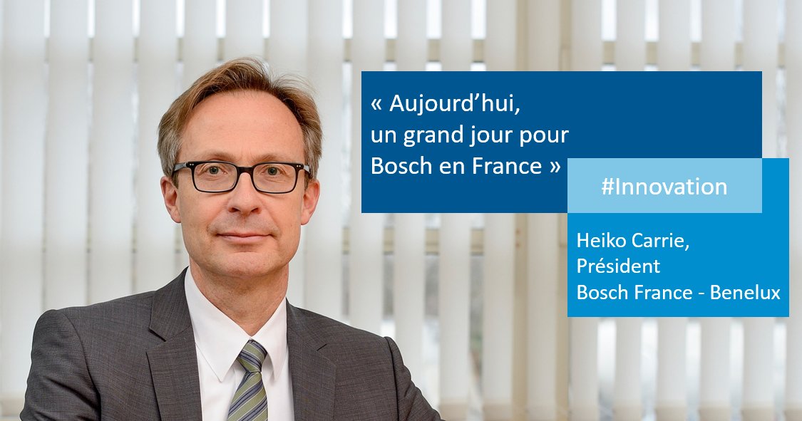 BoschFrance's tweet photo. "#Bosch Mondeville reçoit le très reconnu prix "Usine de l'année 2017" par le journal L'Usine Nouvelle, bravo aux équipes", Heiko Carrie https://t.co/YkR2utrwMJ