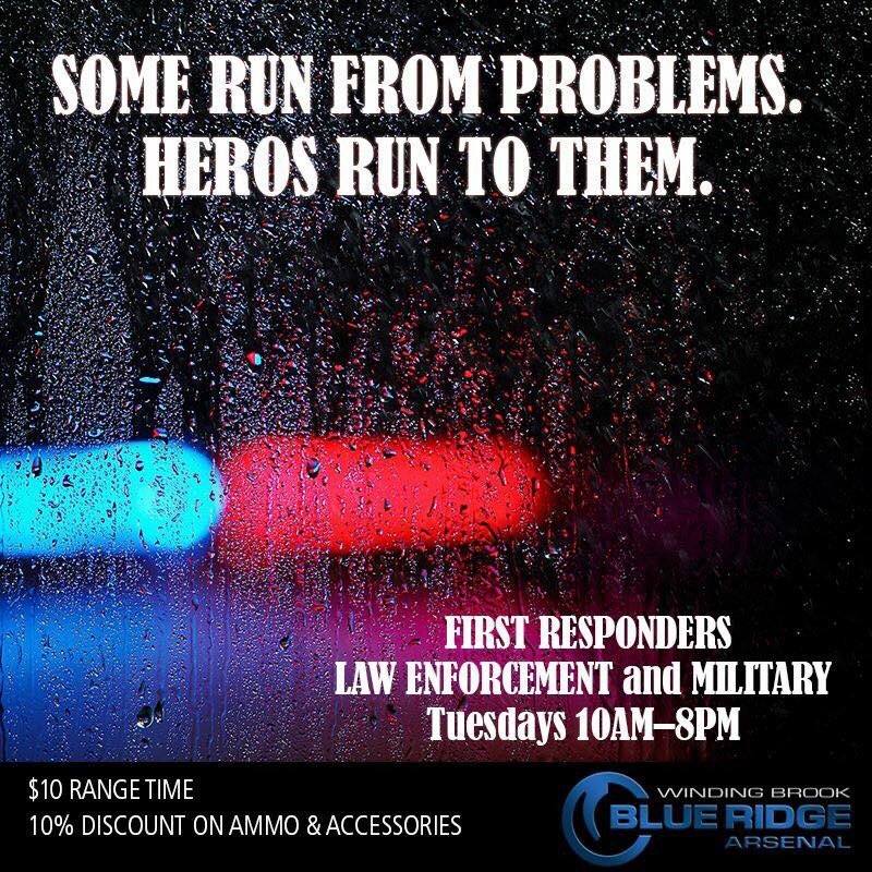 brawindingbrook's tweet photo. #LEO #military #firstresponder Come in &amp; get $10 range time and 10% off ammo &amp; accessories, 10am-8pm. #ThankYou #brawindingbrook #ashlandva https://t.co/zadaFGWfS3