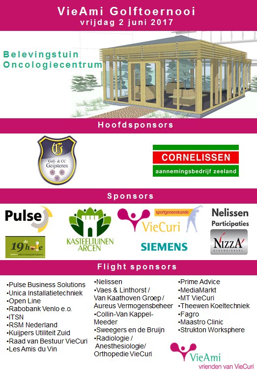 VieAmi's tweet photo. Vrijdag is het 4e VieAmi Golftoernooi. Goede doel: belevingstuin bij Orangerie Oncologiecentrum. Dank aan iedereen die dit mogelijk maakt! https://t.co/zYG6Vtb66b