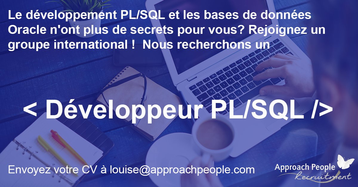 apeopleFR's tweet photo. Appel à tous les développeurs PL/SQL ! @LouiseApproach a un poste à saisir : https://t.co/Yznx8PgDjE #ITjobs #webdev #SQL #coding #dev https://t.co/87h4VsH3GI