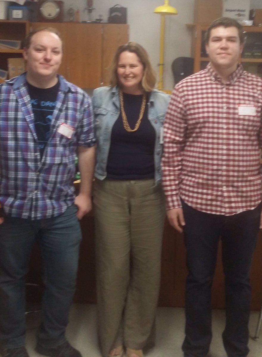 LuposPHYSICS's tweet photo. Great catching up with Chris &amp; Sam who are making waves in engineering since graduating from #LewisMillsHighSchool #SpartanScience #STEM https://t.co/hN458SqdT4