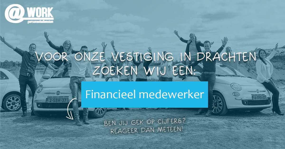 #VACATURE Financieel medewerker (24 tot 40 uren per week) voor onze vestiging in Drachten! workbv.nl/vacatures/vaca…