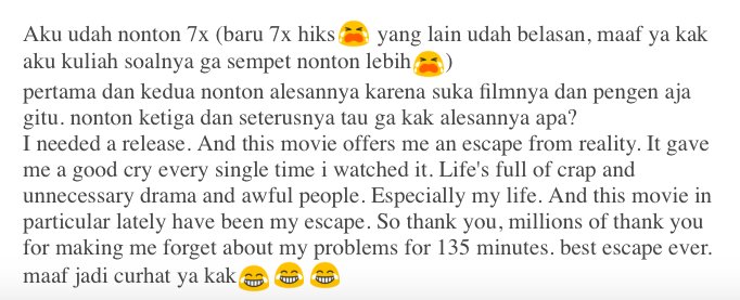 ikanatassa's tweet photo. "Life's full of crap and drama and awful people. And this movie in particular lately have been my escape."
7x nonton #CriticalEleven https://t.co/EkaSTEHEi6