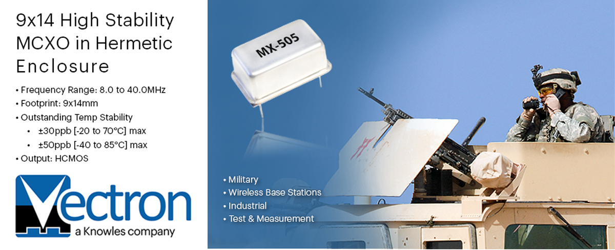 Vectron_Intl's tweet photo. The MX-505: Vectron's 9x14 high stability MCXO with an hermetic sealed enclosure. For more info: https://t.co/eXG68ejGdM https://t.co/aFkAfLAGFR