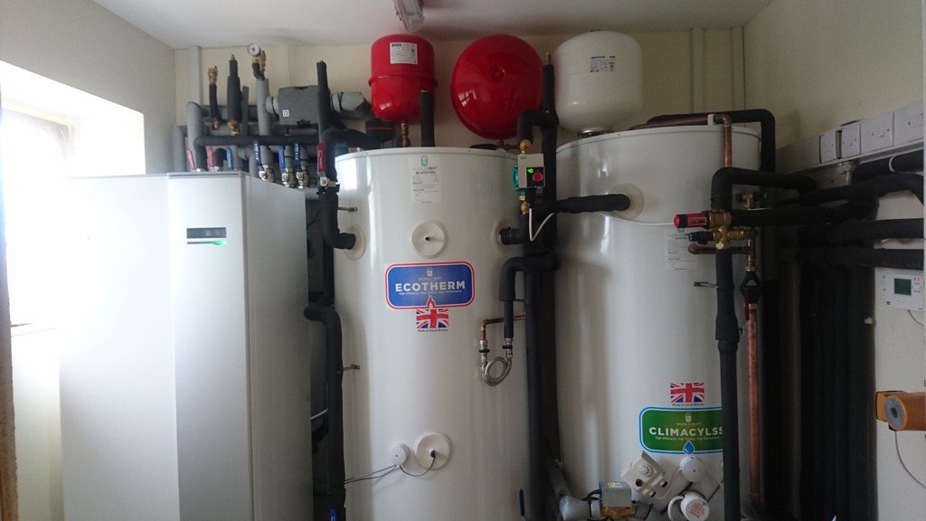 Our 12th  GSHP gone in this year 24kW NIBE unit with world heat cylinders installed in a barn conversion.