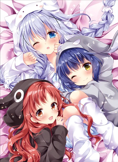 まだちゃんと載せてなかった気がするので、コミ1でスリーブイラスト用に描かせて頂いたチマメ隊～ 