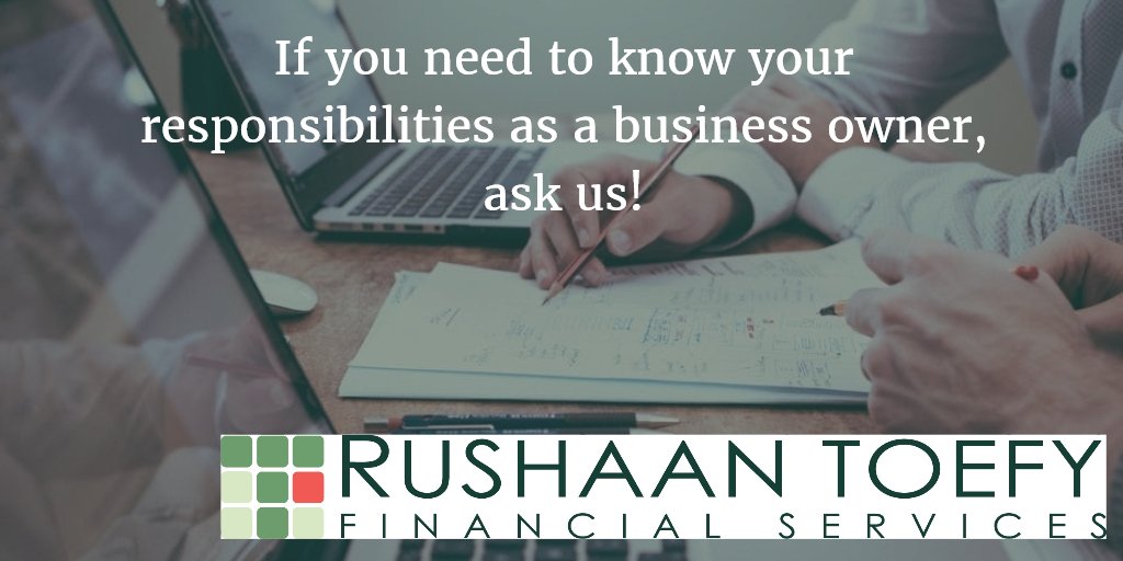 RushaanToefy's tweet photo. When a #business is registered, it has certain responsibilities, even if you are not currently trading. We help businesses stay compliant! https://t.co/usrEGKtgfd