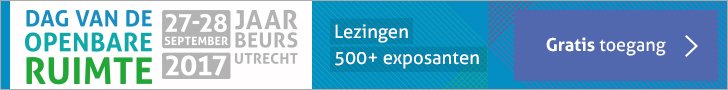 Hét gratis evenement voor ontwerp, inrichting, onderhoud en beheer van openbare ruimte - 27 en 28 september in Jaarbeurs Utrecht #DvdORNL