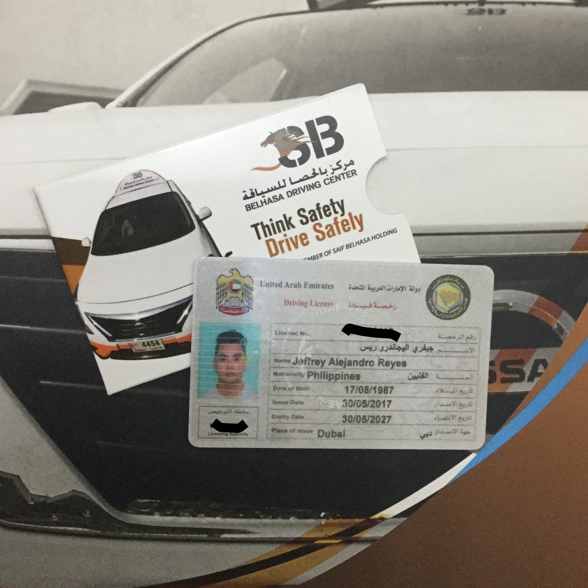 jhepee_'s tweet photo. Masha Allah! Thrilled to death 😁😁😁 #passed #license #dubai #dubairta #rta #roadtest #wheels #driving #car #medreplife #goodvibes #mydubai https://t.co/nqGwGU7l7O