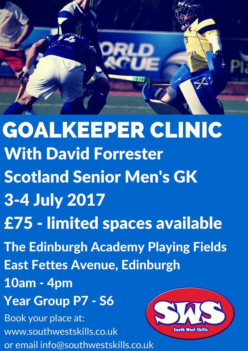 I'm coaching a specialist 🏑 camp with <a href="/SouthWestSkills/">SWS Hockey Camps</a> in Edinburgh this summer. Booking details in the poster👇, get involved! 💪