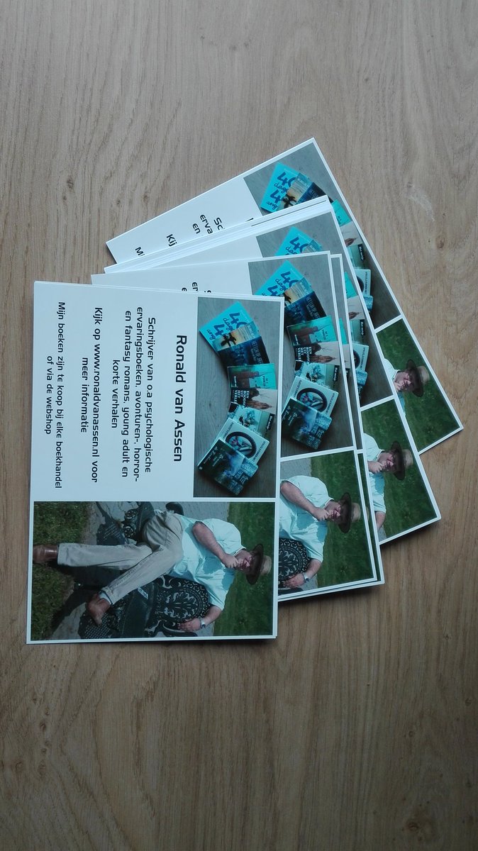 Ronald_v_Assen's tweet photo. Yes, mijn flyers zijn binnen. #auteur #boeken #schrijver https://t.co/prhICBcM1t