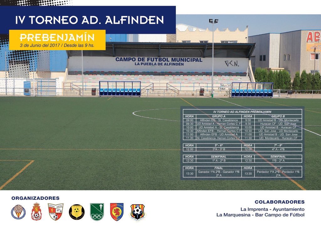InfantilAragon's tweet photo. Gran Torneo en @alfinden_empleo con @UD_SANJOSE @Uniondamistad @CfHernanCortes @huracandemaria @FutbolSTD @UDMontecarlo B @alfinden_empleo https://t.co/jy3TwxSyGx