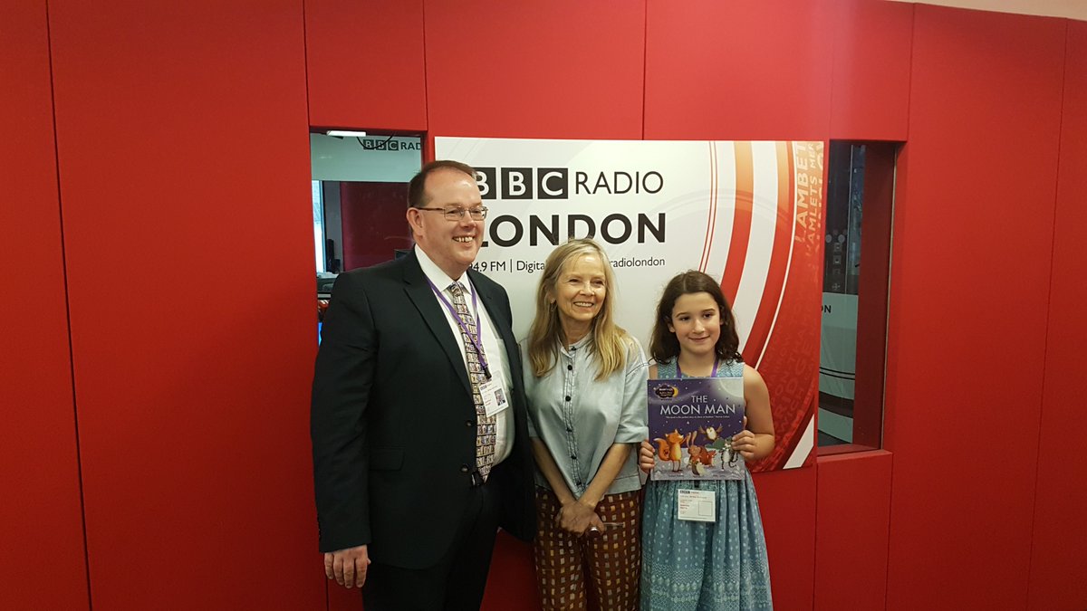 tpf_london's tweet photo. Another great day talking #TheMoonMan with @BBCRadioLondon &amp; @LondonLive with @TheBookPeople Bedtime Story comp winner, Isabel Harris! https://t.co/Y0TwtGikc1