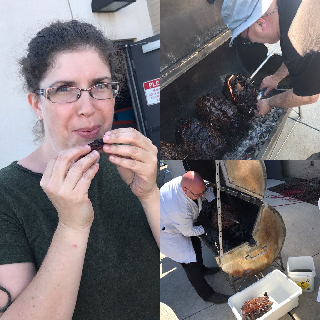 #psweek2017 paramedic appreciation BBQ. Pit master John &amp; Interim Secretary Peggy QA testing lunch!
<a href="/OntParamedic/">OntarioParamedic.ca</a>