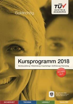 TUEV_Austria's tweet photo. #Weiterbildung & #Karriere mit #Erfolg? #Goldrichtig beim neuen #TÜV AUSTRIA Akademie #Kursprogramm #2018 https://t.co/knB5xbrHDk https://t.co/BMMdnJFtii