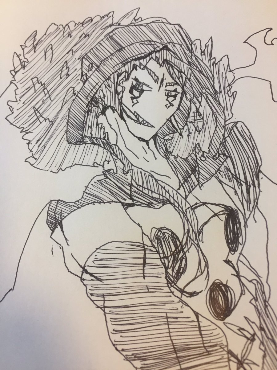 主よ ホテル先のメモ帳を無駄遣いしてオルタニキを落書くことをお許し下さい なぜならムシャクシャしているから 