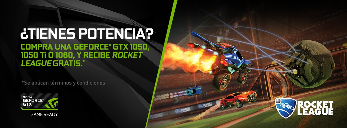 Con la compra de una gráfica GTX1050, GTX 1050ti o GTX1060, obtienes ROCKET LEAGUE GRÁTIS. Promoción válida del 30/5/2017 al 31/7/2017.