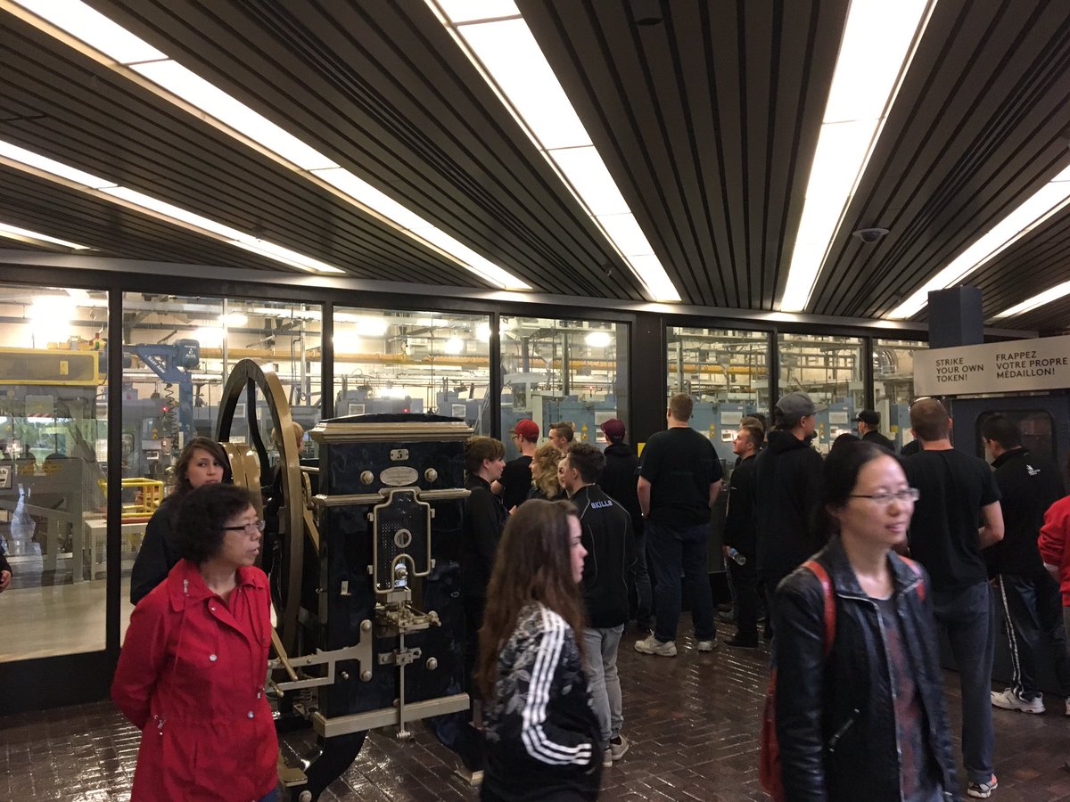 skillsalberta's tweet photo. The Calgary group of #TeamAB has landed safely in Winnipeg and is headed on a tour of the Royal Canadian Mint! #ABisSkilled #SCNC2017 https://t.co/ZBMHiQttRy