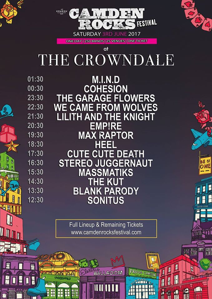 Who are we seeing on Saturday?? Here are the set times for <a href="/CamdenRocksFest/">Camden Rocks Fest</a> we have some amazing bands here!