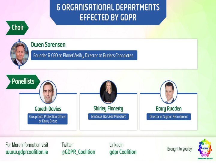 GDPR_Coalition's tweet photo. We have 9.Panels over 6.5 Hrs tomorrow at the #GDPR Zone at FREE to attend @techconnectlive in Dublin from 9:30

Should be fun.

#simplegdpr https://t.co/6fNLjPdBvm